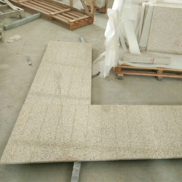 L shape Yellow Granite Countertop