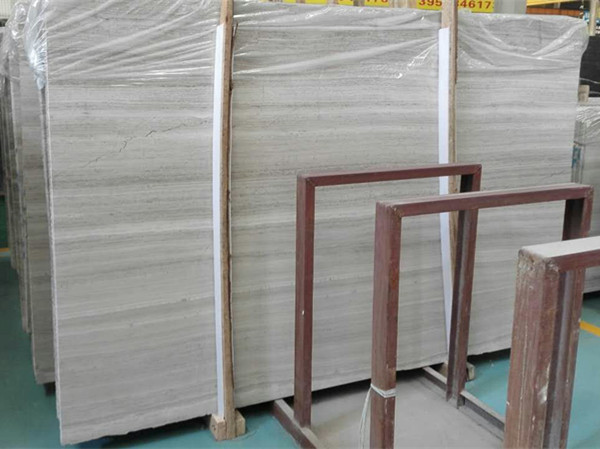 White Wood Marble Slabs